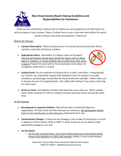 Beach Cleanup Guidelines - Blue Ocean Society for Marine