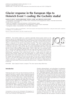 Glacier response in the European Alps to Heinrich Event 1 cooling