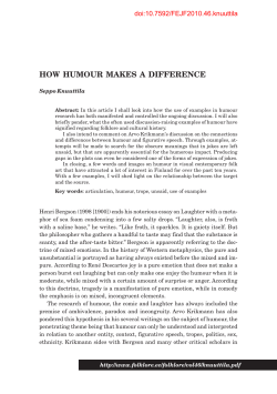 How Humour Makes a Difference
