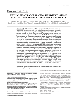 lethal means access and assessment among suicidal emergency