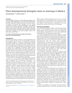 Plant developmental biologists meet on stairways in Matera
