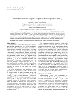 Characterisation and magnetic properties of nanocrystalline FePO4
