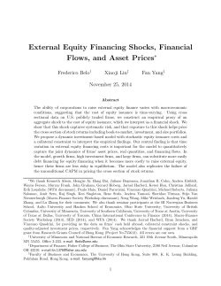 External Equity Financing Shocks, Financial Flows, and Asset Prices