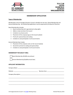 membership application - US