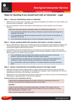 Steps for deciding if you should work with an interpreter - Legal