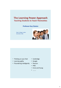 BUILDING LEARNING POWER