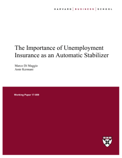 The Importance of Unemployment Insurance as an Automatic