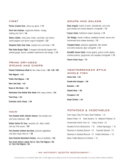 FIRST PRIME DRY-AGED STEAKS AND CHOPS MAIN SOUPS