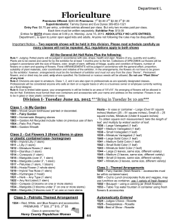 Floriculture - Henry County Fair (IL)