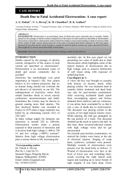 Death Due to Fatal Accidental Electrocution: A case report