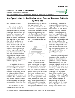 An Open Letter to the Husbands of Graves` Disease Patients