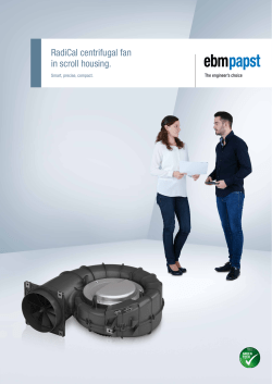 RadiCal centrifugal fan in scroll housing. - ebm
