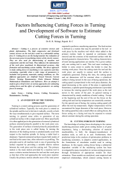 Factors Influencing Cutting Forces in Turning and Development of