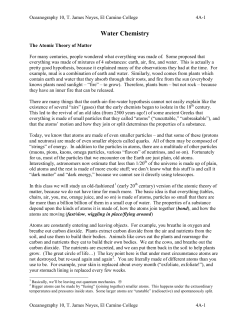 Atoms, Water Molecules, and the Electric Force