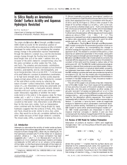 Is Silica Really an Anomalous Oxide? Surface Acidity