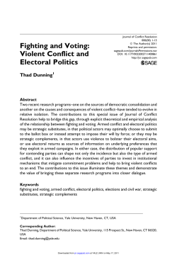 Fighting and Voting: Violent Conflict and Electoral