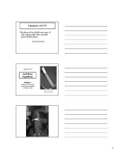 Producer Acid-Base Equilibrium mod 1