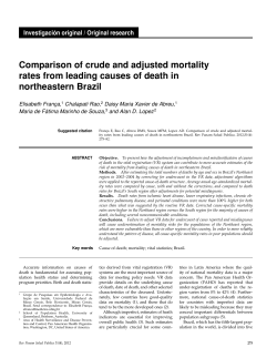 Comparison of crude and adjusted mortality rates from leading