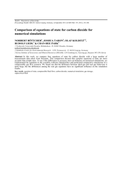 Comparison of equations of state for carbon dioxide for numerical