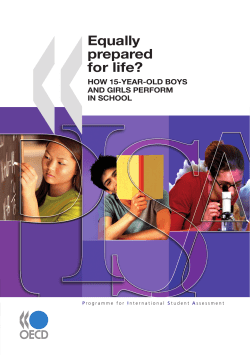 Equally prepared for life? HOW 15-YEAR-OLD BOYS