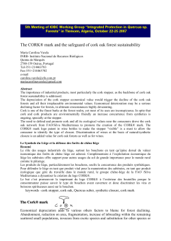 The CORK&reg; mark and the safeguard of cork oak forest sustainability