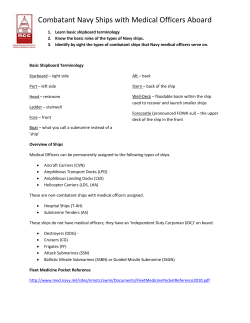 Combatant Navy Ships with Medical Officers Aboard