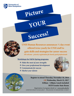 UNH Human Resources announces &frac12; day event offered twice