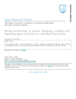 Seeing architecture in action: designing, evoking and depicting