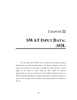 SWAT Input Data: .sol