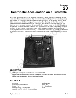 Centripetal Acceleration on a Turntable