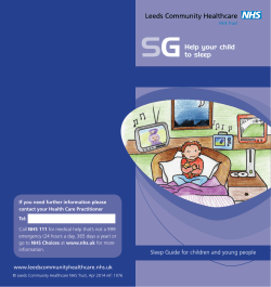 SGHelp your child to sleep - Leeds Community Healthcare