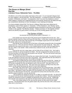 The House on Mango Street Part Six The Garden of Eden