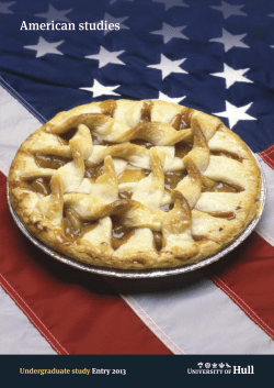 American studies - University of Hull