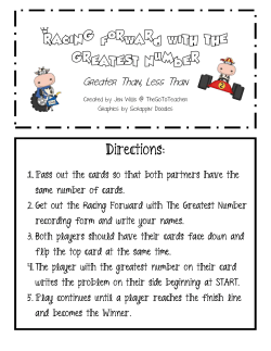 Racing forward with the greatest number