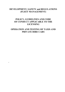 Taxi specification - South Ayrshire Council