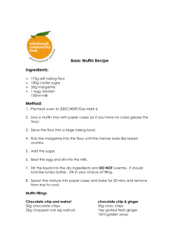 Basic Muffin Recipe - Edinburgh Community Food