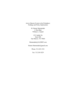 Active Shooter Events in the Workplace