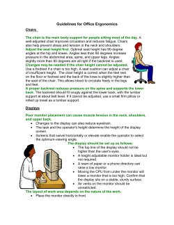 Guide to Office Ergonomics