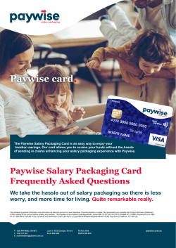 Paywise Card FAQ`s