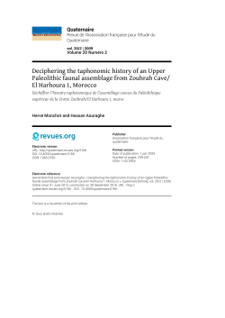 Deciphering the taphonomic history of an Upper Paleolithic faunal
