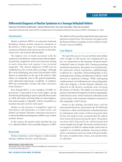 Differential Diagnosis of Marfan Syndrome in a Teenage Volleyball