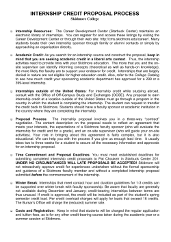 Internship for Credit Proposal Form