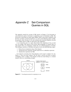 Appendix C Set-Comparison Queries in SQL