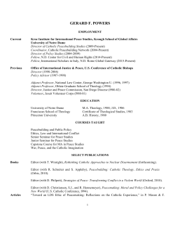 Curriculum Vitae - Kroc Institute