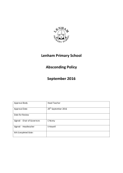 Lenham Primary School Absconding Policy September 2016
