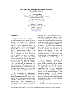 MATLAB Scripts to Partition Multivariate Sedimentary