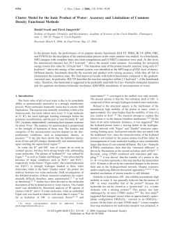 Cluster Model for the Ionic Product of Water: Accuracy and