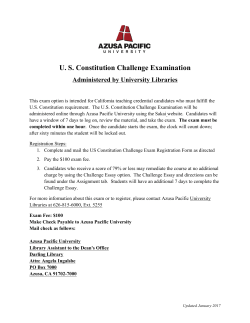 Online U.S. Constitution Exam Registration Form