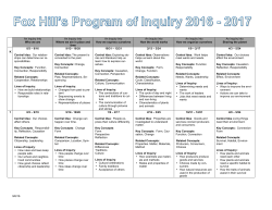 16-17 Fox Hill`s PYP POI K