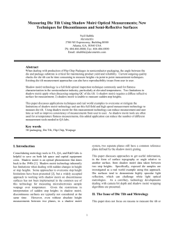Measuring Die Tilt Using Shadow Moir&eacute; Optical